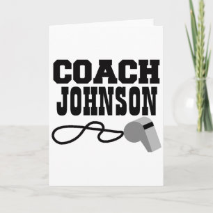 Personalisiertes Coach-Pfiff-T-Shirt Karte