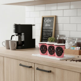 Personalisiertes Coffee Shop Logo Pappbecher