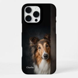 Personalisiertes Collie-Hundeporträt iPhone 16 Pro Max Hülle