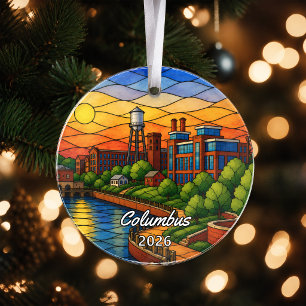 Personalisiertes Columbus-Acryl-Ornament, Benutzer Ornament