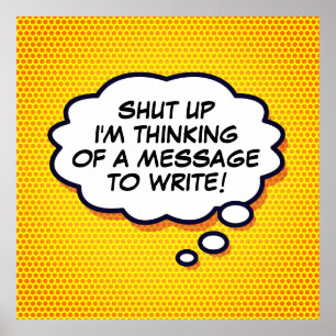 Personalisiertes Comic-Book-Pop-Art-Denkblase Poster