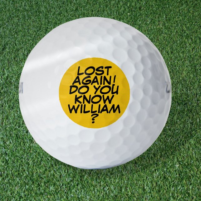 Personalisiertes Comic Buch Pop Kunstaussage Golfball (Personalized Comic Book Pop Art Message Golf Balls)