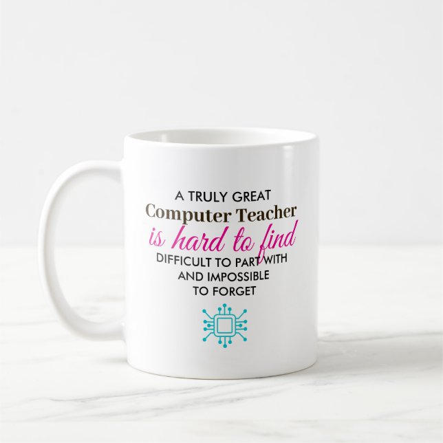 Personalisiertes Computerlehrer-Dankeschön-Geschen Kaffeetasse (Links)