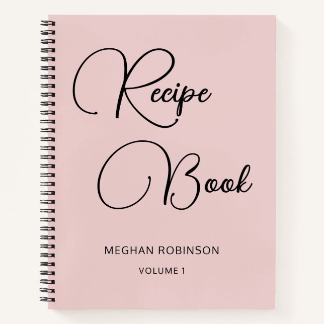 Personalisiertes Cookbook  Girly Script Rezept Notizbuch (Vorderseite)