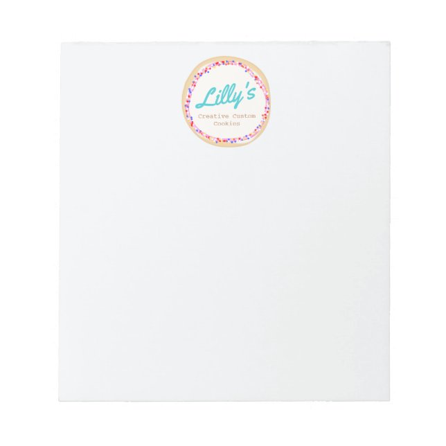 Personalisiertes Cookie oder Cupcake Notizblock (Vorderseite)