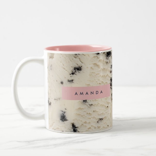 Personalisiertes Cookies-and-Cream-Muster Zweifarbige Tasse (Links)