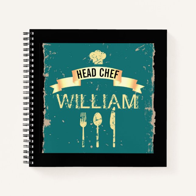 Personalisiertes cooles Head Koch Rezept Buch für  (Vorderseite)