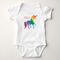 Personalisiertes Cooles Rainbow Unicorn Watercolor