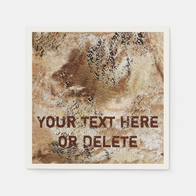 Personalisiertes Cooles rustikales Papier Napkins Serviette (Vorderseite)