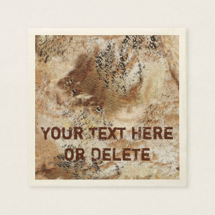 Personalisiertes Cooles rustikales Papier Napkins Serviette