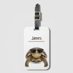 Personalisiertes Cooles Schildkröten-Gepäck Name Gepäckanhänger