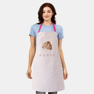 Personalisiertes Coquette-Croissant-Rosafarbenes B Schürze