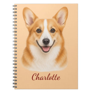 Personalisiertes Corgi-Notizbuch mit individuellem Notizblock