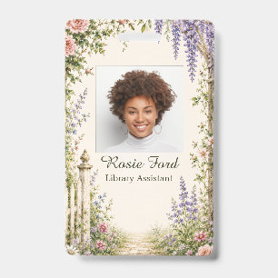 Personalisiertes Cottage-Garten-Bibliothekar-ID-Ab Ausweis