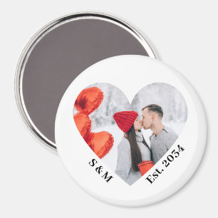 Personalisiertes Couple Heart Magnet