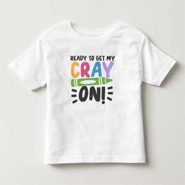 Personalisiertes Crayon Pre-K Kleinkind-Shirt Kleinkind T-shirt (Vorderseite)