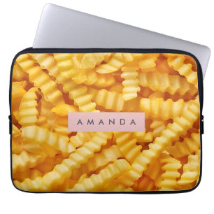 Personalisiertes Crinkle Cut French Fries Design Laptopschutzhülle