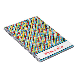 Personalisiertes Crisscross-Muster Notizbuch Notizblock
