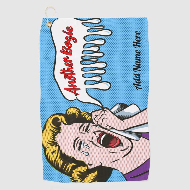 Personalisiertes Cry Golfer Golfhandtuch (Vorderseite)