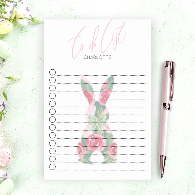 Personalisiertes Custom Bunny Design Post-it Klebezettel (Personalized Custom Bunny Design Post-it Notes)