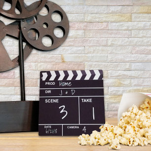 Personalisiertes Custom Movie Clapboard Zuhause Th Fotoplatte