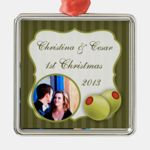 Personalisiertes Custom Ornament Martini Olives Gr Aus Metall
