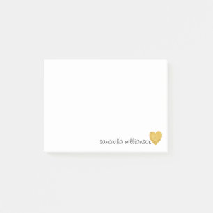 Personalisiertes Custom Trendy Glam Gold Foil Post-it Klebezettel