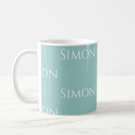 Personalisiertes Cyan Kaffeetasse