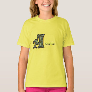 Personalisiertes D Daisy-Monogramm A T-Shirt