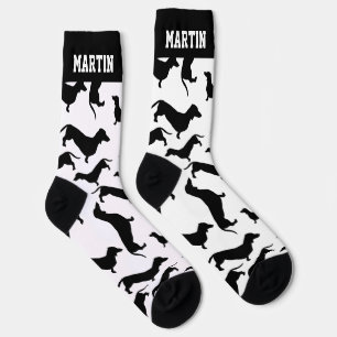 Personalisiertes Dachshund-Wiener-Hund-Muster Socken