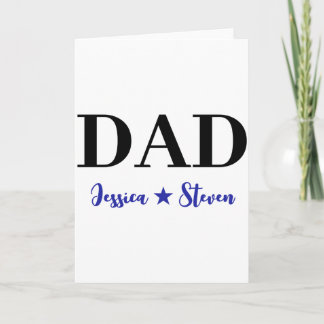 Personalisiertes Dad-Script T-Shirt  Karte