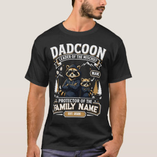 Personalisiertes Dadcoon-Familie-Waschbär-Vater-Sh T-Shirt