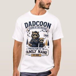 Personalisiertes Dadcoon-Familie-Waschbär-Vater-Sh T-Shirt