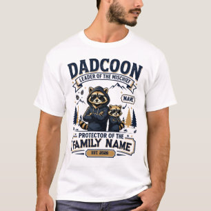 Personalisiertes Dadcoon-Familie-Waschbär-Vater-Sh T-Shirt
