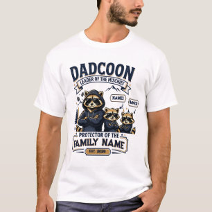 Personalisiertes Dadcoon-Waschbär-Vater-Shirt 2 Ki T-Shirt