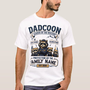 Personalisiertes Dadcoon-Waschbär-Vater-Shirt für T-Shirt