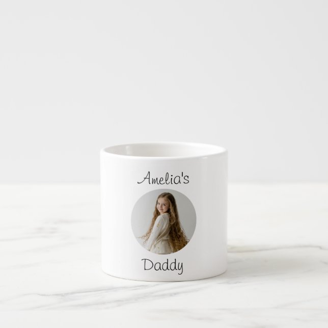 Personalisiertes Daddy-Geschenk - Gewohntes Kinder Espressotasse (Vorderseite)