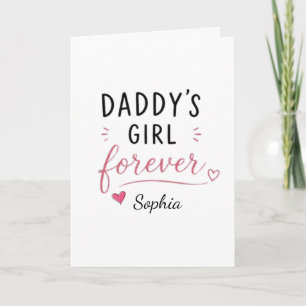 Personalisiertes Daddy's Girl Forever Karte