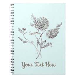 Personalisiertes Dahlia-Notebook Notizblock