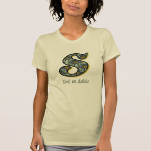 Personalisiertes Daisenmonogramm Anfangsbuchstabe T-Shirt