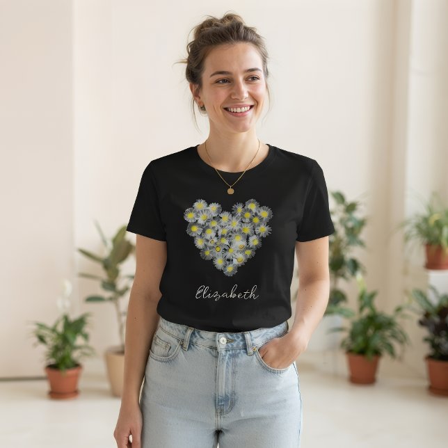 PERSONALISIERTES DAISY HEART T-SHIRT (Von Creator hochgeladen)
