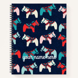 Personalisiertes Dala Horses-Notebook Notizbuch