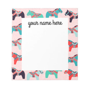Personalisiertes Dala Horses Notepad Notizblock