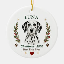 Personalisiertes Dalmatiner-Hunde-Weihnachten