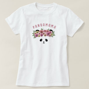 Personalisiertes Damen-T-Shirt mit Panda-Bär-Gesic T-Shirt