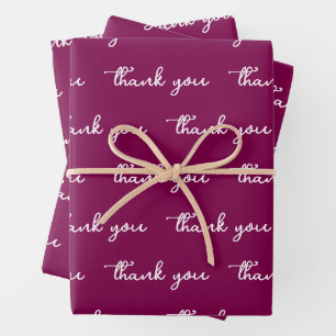 PERSONALISIERTES DANKE SCHICKE MODERNE WEIN GESCHENKPAPIER SET