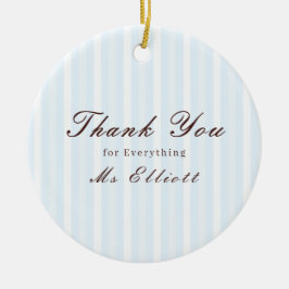 Personalisiertes Danke-Schullehrer-Ornament Bluebe Keramik Ornament