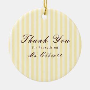 Personalisiertes Danke-Schullehrer-Ornament Butter Keramik Ornament