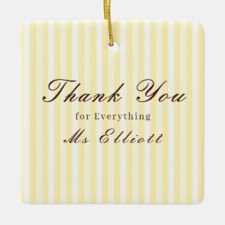 Personalisiertes Danke-Schullehrer-Ornament Butter Keramikornament