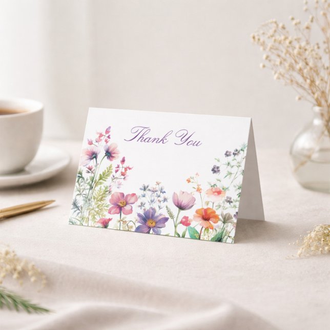 Personalisiertes Danke Wildblumen Cottagecore (Von Creator hochgeladen)